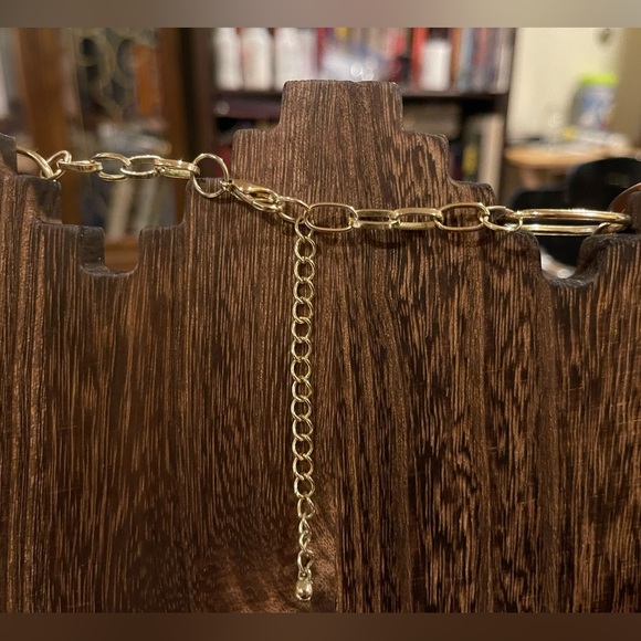 Geometric Shapes, Gold Tone, Silver Tone & Tortoise Shell, 36” w/3” Extender - Picture 2 of 6